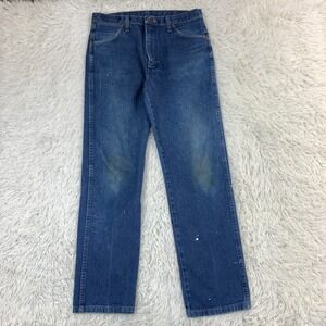 Vintage Wrangler Jeans 32x31 Blue Pants‎ Cowboy Western 13MWZ Grunge Tag 34x32